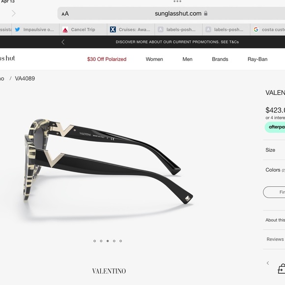 VALENTINO LADIES SUNGLASSES - Picture 6 of 11